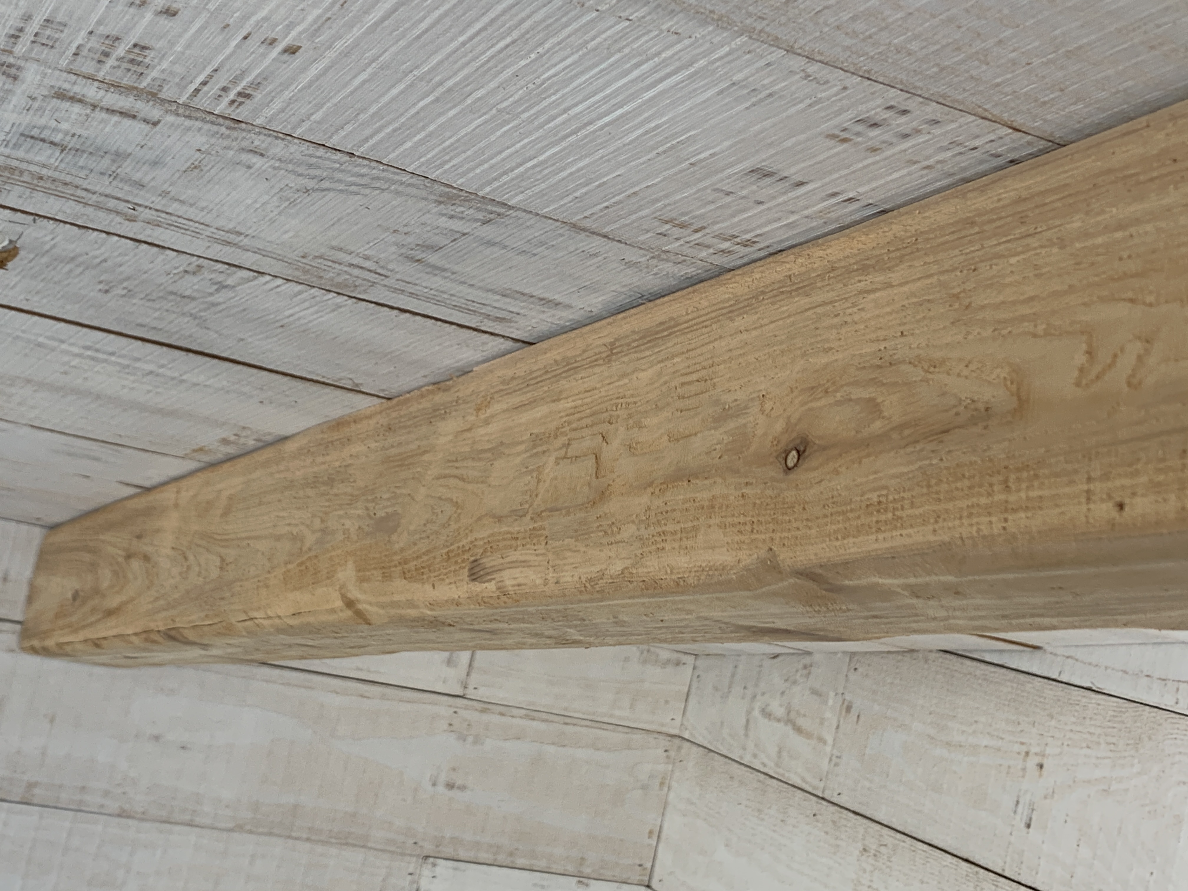 Installed faux timber beam